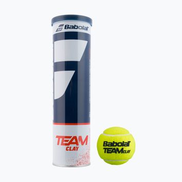 Sada tenisových míčků 4 ks. BABOLAT Team Clay 4 žlutá 502080