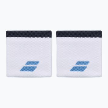 Potítka  Babolat Logo Wristband 2 ks white/drive blue