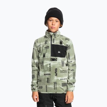 Dětská snowboardová mikina Quiksilver Aker Half Zip Fleece shadow checks desert sage