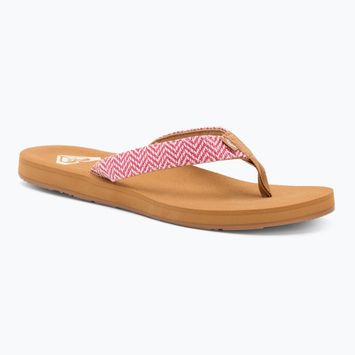 Dámské žabky ROXY Porto Raffia II raspberry