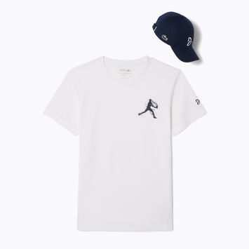 Pánské tenisové tričko Lacoste TH1044 white/navy blue