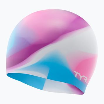Dětská plavecká čepice TYR Tiedye Silicone Multicolor Jr pink/purple