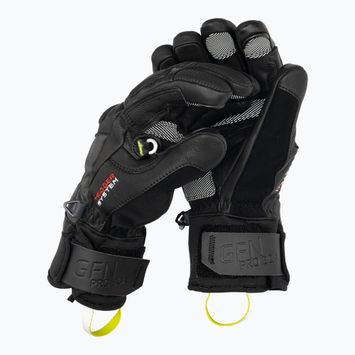 LEKI Griffin Tune 3D Boa pánské lyžařské rukavice black/graphite/ ice lemon