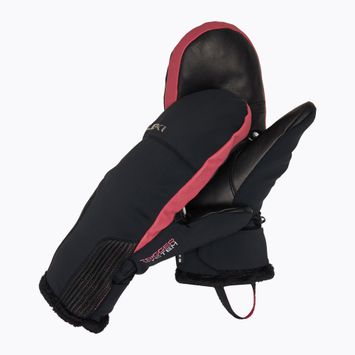 Dámské lyžařské rukavice  LEKI Vallarta 3D Mitt black/ rose