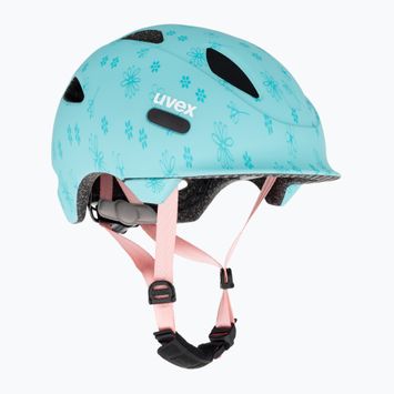 Dětská cyklistická helma UVEX Oyo Style flowers cyan matt