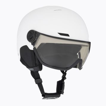 Lyžařská helma UVEX Wanted Visor Pro V white matt/variomatc smoke