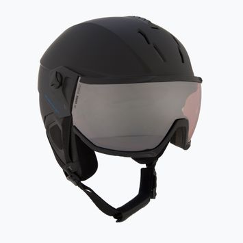Lyžařská helma UVEX Instinct Visor PRO V black matt/silver/silver