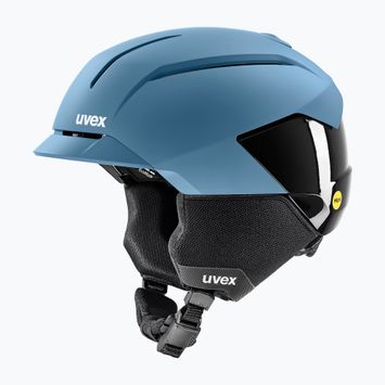 Lyžařská helma UVEX Levitate MIPS stone blue/black matt
