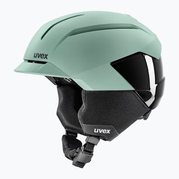Lyžařská helma UVEX Levitate MIPS oxid green/black matt