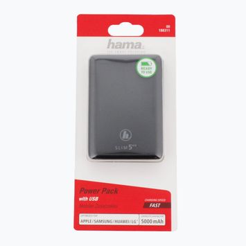 Powerbanka Hama Slim 5HD Power Pack 5000 mAh černá 1883110000