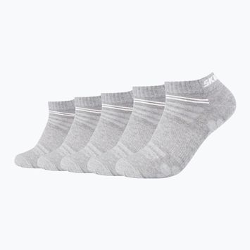 Ponožky Skechers Mesh Ventilation Sneaker 5 párů fog melange