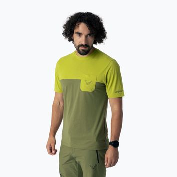 Pánské trekové tričko DYNAFIT Transalper Pocket golden lime/5a40