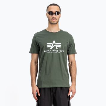 Pánské tričko Alpha Industries Basic dark olive