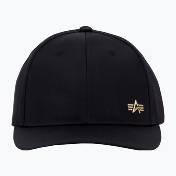 Pánská kšiltovka Alpha Industries Metal Label black/shiny gold
