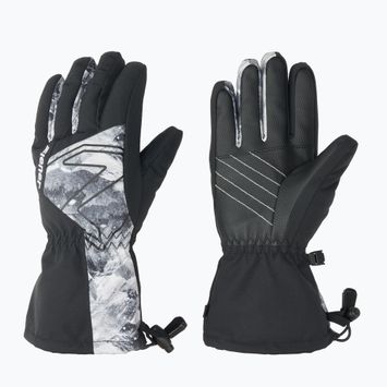 Dětské lyžařské rukavice ZIENER Laval Aquashield AW black/grey mountain
