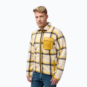 Pánská fleecová mikina Jack Wolfskin Felslicht Check panna cotta