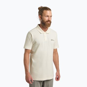 Pánské polo tričko Jack Wolfskin Essential cotton white