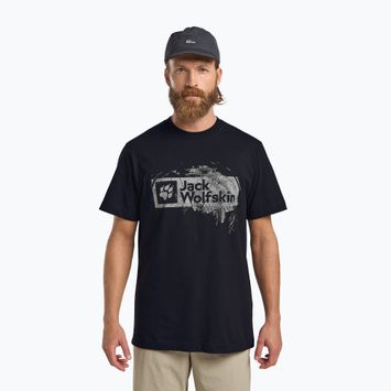 Pánské tričko Jack Wolfskin Jack Wolfskin Brand T wood dark navy
