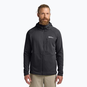 Pánská fleecová mikina Jack Wolfskin Kolbenberg s kapucí a zipem phantom