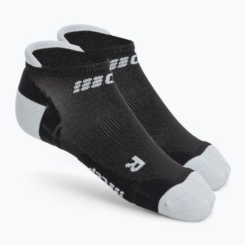 Pánské kompresní běžecké ponožky   CEP Ultralight No Show black/light grey
