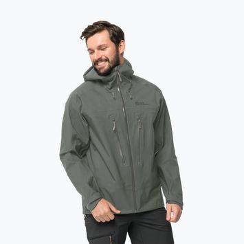 Pánská nepromokavá bunda Jack Wolfskin Kammweg 3L Jkt M zelená 1115831