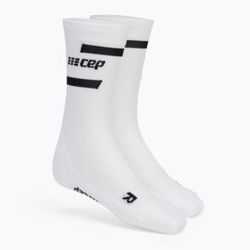 Dámské kompresní běžecké ponožky  CEP 4.0 Mid Cut white