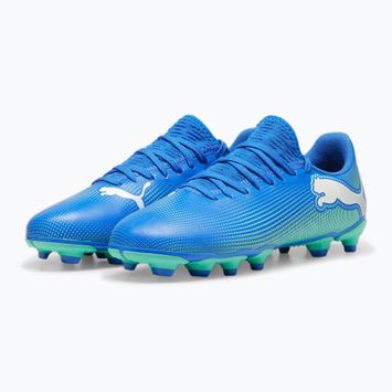 Dětské kopačky PUMA Future 7 Play FG/AG Jr hyperlink blue/mint/puma white