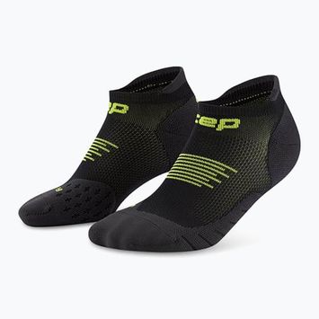 Pánské kompresní ponožky CEP Run No Show 5.0 black/lime