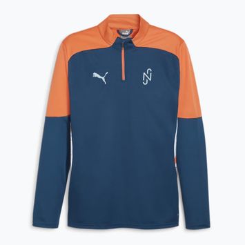 Pánská fotbalová mikina PUMA Neymar Jr Creativity 1/4 Zip Top ocean tropic/hot heat