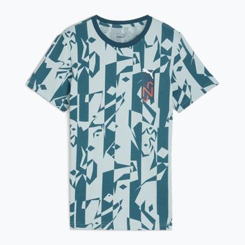 Dětský fotbalový dres  PUMA Neymar Jr Creativity Logo Tee ocean tropic/turquoise surf