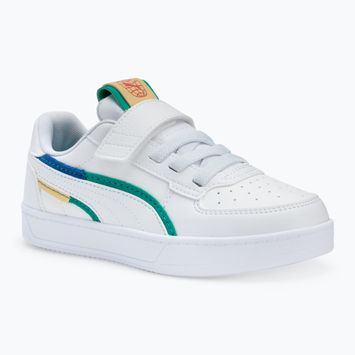 Dětské boty PUMA Caven 2.0 Ready, Set, Better AC+ PS puma white/cobalt glaze/sparkling green