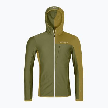Pánská mikina ORTOVOX Fleece Light Grid Hooded wild herbs