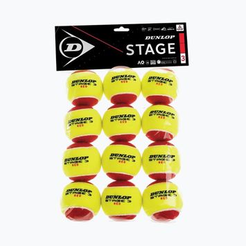 Dětské tenisové míče Dunlop Stage 3 12 ks červeno-žlute 601344