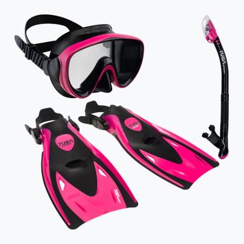 Potápěčská sada TUSA Maska + šnorchl + ploutve růžová UP-1521