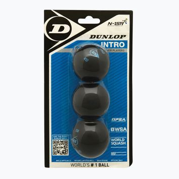 Míčky na squash Dunlop Intro blue dot 3 ks