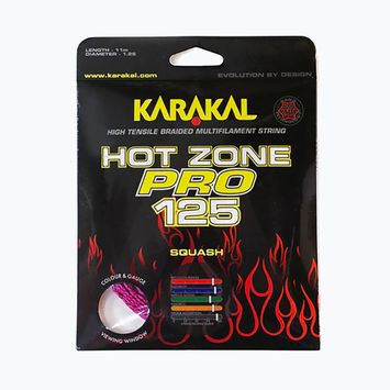 Squashová struna Karakal Hot Zone Pro 125 11 m pink/black