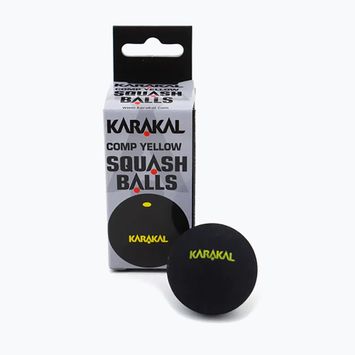 Squashové míčky Karakal Comp Yellow Dot 12 ks čblack.