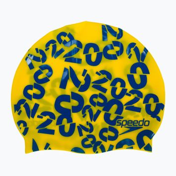 Speedo Dětská plavecká čepice s nápisem žlutá 68-08386D690