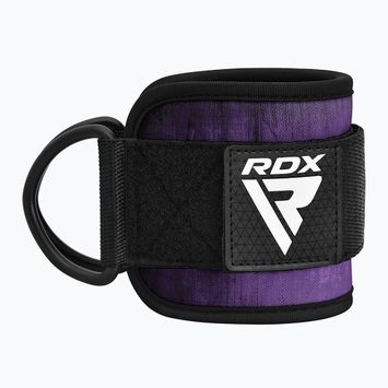 Popruhy s háky kotníkové RDX A4 Ankle Straps For Gym Cable Machine purple