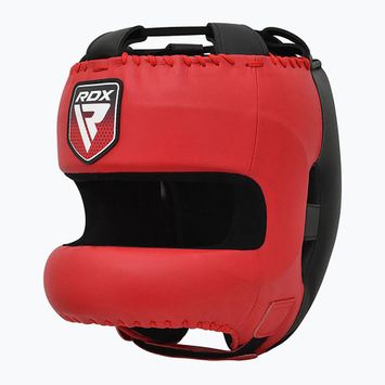 Boxerská přilba RDX Apex Boxing Head Gear With Nose Protection Bar red