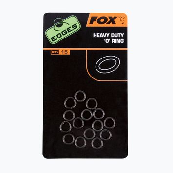 Fox Edges Heavy Duty O kroužky na kapry 15 ks černé CAC496