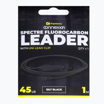 Ridgemonkey Spectre Fluorocarbon Uni Lead Clip Leader silt black