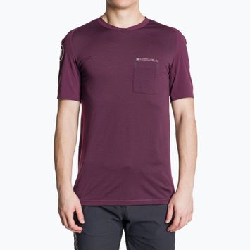 Pánský cyklistický dres Endura GV500 Foyle Tech aubergine