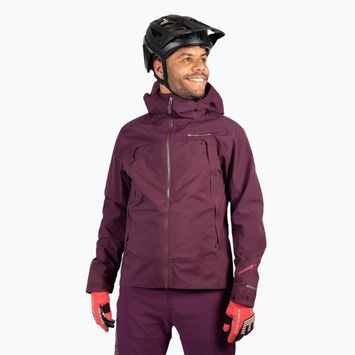 Pánská cyklistická bunda Endura MT500 Waterproof II aubergine