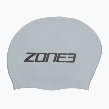 Plavecká čepice ZONE3 Long Hair silver