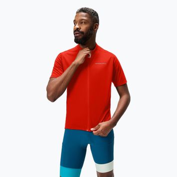 Pánský cyklistický dres Endura Loop Zipped flame red