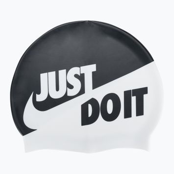 Nike Jdi Slogan plavecká čepice černobílá NESS9164-001