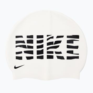 Plavecká čepice Nike Wave Stripe Graphic 3 bílá NESSC160-100