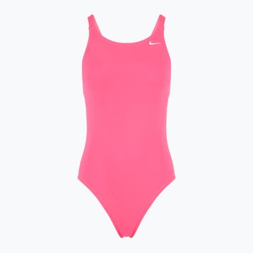 Dámské jednodílné plavky Nike Hydrastrong Solid Fastback hyper pink