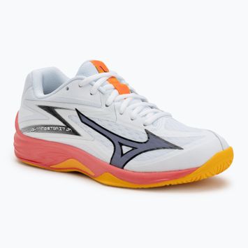 Dětské volejbalové boty Mizuno Lightning Star Z7 white/fiery coral 2/citrus
